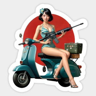 Scooter Girl Sticker